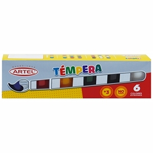 Tempera Artel 6 Colores 15 ml  <font color="red"; size= "2"><sup> (Disponible desde I - IX Región )<sup></font><font color="red"; size= "2"><sup> (SA)<sup></font>