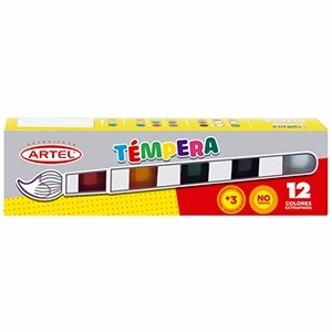 Tempera Artel 12 Colores 15Ml  <font color="red"; size= "2"><sup> (Disponible desde I - IX Región )<sup></font><font color="red"; size= "2"><sup> (SA)<sup></font>