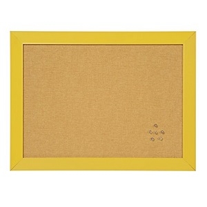 Tablero Corcho Bisilque 60x45cm Amarillo Kamashi