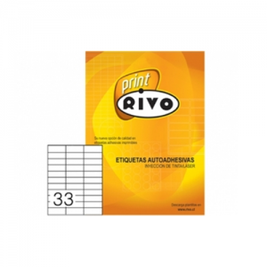 Etiqueta Rivo Print 25x72 Blanca 25hjs