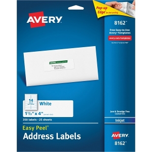 Etiqueta Blanca Ink-Jet 34x102mm Carta 350 Etiquetas <font color="red"; size= "2"><sup> (Solo en Punta Arenas)<sup></font><font color="red"; size= "2"><sup> (SA)<sup></font>