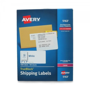 Etiqueta Avery Laser Blanca 51x102 10hjs<font color="red"; size= "2"><sup> (SA)<sup></font>