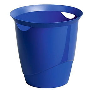 Papelero Durable De Oficina 16lts C/Asas Azul