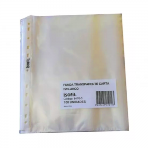 Funda Isofit Carta Transparente PQ 100 un