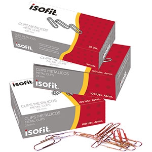 Clip Metalico Isofit 28mm 100 Unidades <font color="red"; size= "2"><sup> (Solo en Punta Arenas)<sup></font>