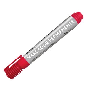 Marcador Permanente Isofit Punta Redonda Rojo