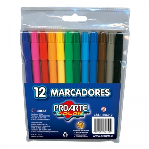 Marcadores de Colores Proarte 12 Unidades