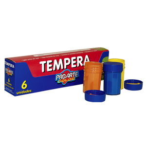 Témpera Proarte 6 colores<font color="red"; size= "2"><sup> (SA)<sup></font>