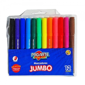 Marcadores de Colores Jumbo Proarte 12 Unidades