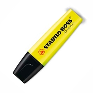 Destacador Stabilo Boss Amarillo <font color="red"; size= "2"><sup> (Solo en Punta Arenas)<sup></font>