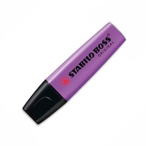 Destacador Stabilo Boss Lavanda <font color="red"; size= "2"><sup> (Disponible solo en Punta Arenas)<sup></font>