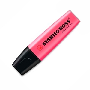 Destacador Stabilo Boss Rosado<font color="red"; size= "2"><sup> (Solo en Punta Arenas)<sup></font>