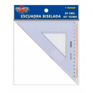Escuadra Proarte 25cm 45º Biselada Humo