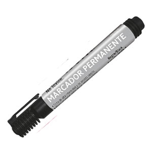 Marcador Permanente Isofit Punta Biselada Negro