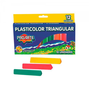 Plasticina Proarte 12 Color Triangular<font color="red"; size= "2"><sup> (SA)<sup></font>