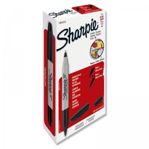 Marcador Permanente Sharpie Doble Punta Negro