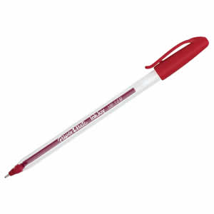 Lápiz Pasta Paper Mate Kilométrico 100 Cristal Rojo <font color="red"; size= "2"><sup> (Disponible solo Punta Arenas)<sup></font>