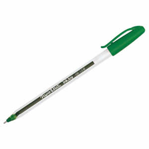 Lápiz Pasta Paper Mate Kilométrico 100 Cristal Verde <font color="red"; size= "2"><sup>[Disponible desde III - VIII Region- Hasta Agotar Stock]<sup></font><font color="red"; size= "2"><sup> (SA)<sup></font>