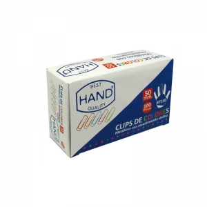 Clip Hand 50mm Colores 100 Unidades <font color="red"; size= "2"><sup> (Disponible desde I - IX )<sup></font><font color="red"; size= "2"><sup> (SA)<sup></font>