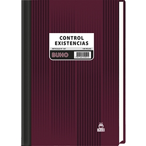 Libro Control Existencias Buho 100 Hjs<font color="red"; size= "2"><sup> (SA)<sup></font>
