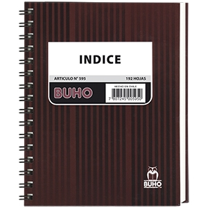 Cuaderno Empastado Buho Indice 200 Hjs