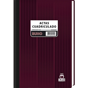 Libro Acta Cuadriculado Art. 759 Buho 100 Hojas