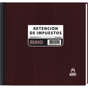 Libro Retención Impuesto Buho 50 Hjs